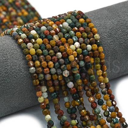 Natural Ocean Jasper Beads Strands G-A260-A30-01-1