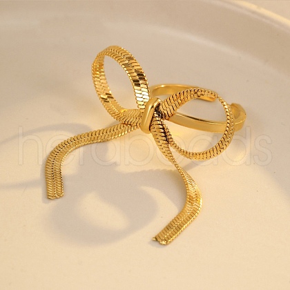 304 Stainless Steel Open Cuff Rings RJEW-R023-03G-01-1