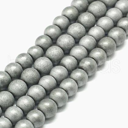 Non-magnetic Synthetic Hematite Beads Strands X-G-K015-6mm-02F-1