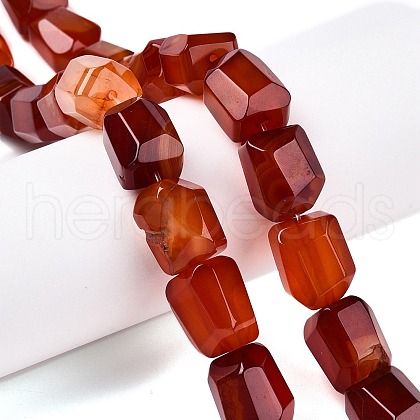Natural Red Agate Beads Strands G-N342-148A-1