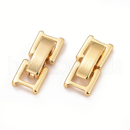 Eco-Friendly Brass Watch Band Clasps KK-M225-28G-1