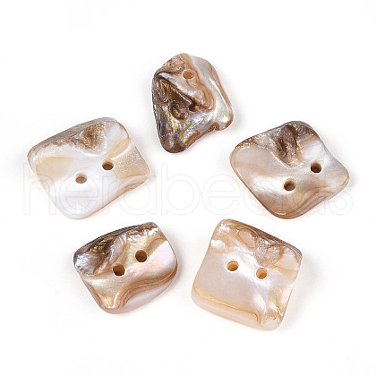 2-Hole Freshwater Shell Buttons SHEL-T020-18-1