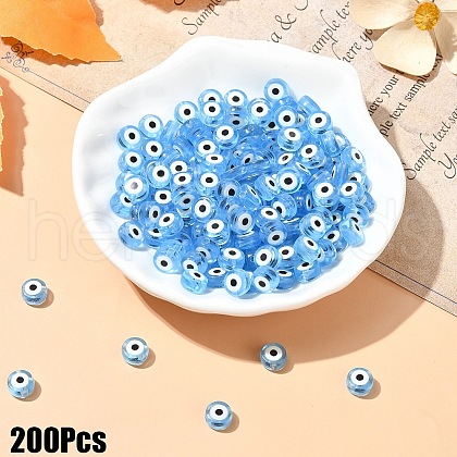 200Pcs Transparent Acrylic Beads TACR-YW0002-08E-1