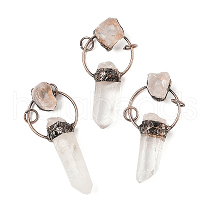 Natural Quartz Crystal Prism Big Pendants G-C204-01R-1