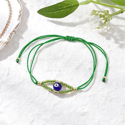 Adjustable Nylon Cord Braided Beads Bracelets BJEW-MZ00161-06-1