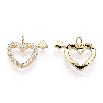 925 Sterling Silver Micro Pave Cubic Zirconia Charms STER-T004-62G-1
