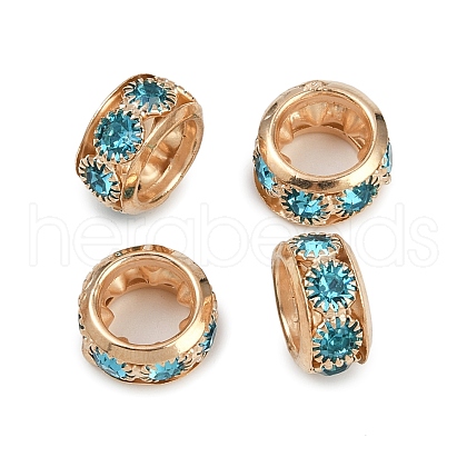 Brass Rhinestone Beads KK-U071-02B-03KCG-1