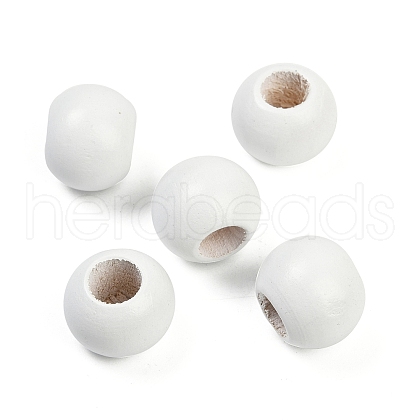 Spray Painted Wood Beads WOOD-F017-05C-1