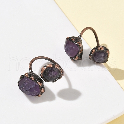 Natural Amethyst Rings RJEW-B122-04R-06-1
