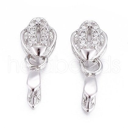 Anti-Tarnish Rhodium Plated 925 Sterling Silver Pendant Bails STER-L058-021P-1