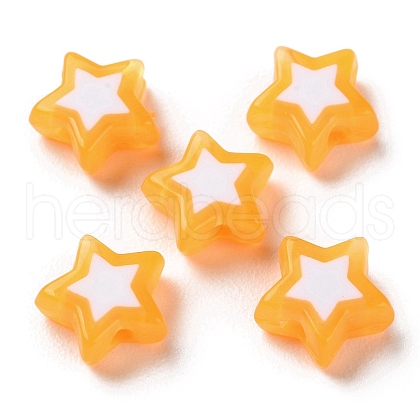 Star Acrylic Beads TACR-C001-02E-1