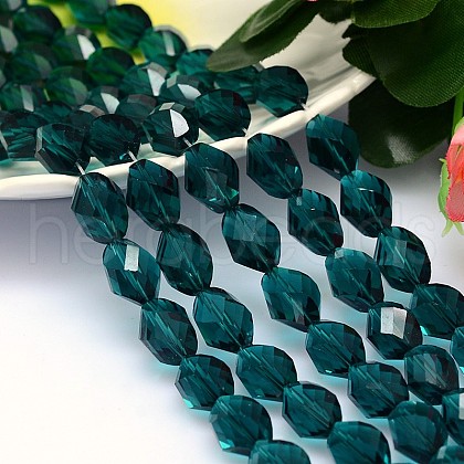 Faceted Polyhedron Imitation Austrian Crystal Bead Strands G-M190-13x10mm-24A-1