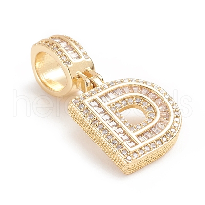 Brass Micro Pave Cubic Zirconia Pendants ZIRC-G165-13G-D-1