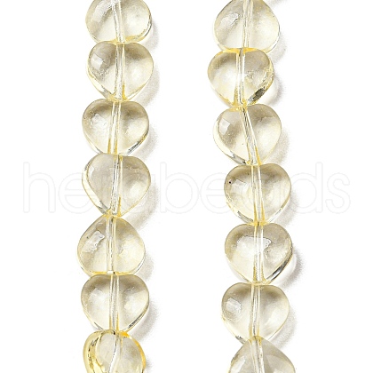 Baking Paint Transparent Glass Beads Strands DGLA-A08-T8mm-KD10-1