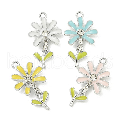 UV Plating Alloy Enamel Pendants FIND-M033-22P-1