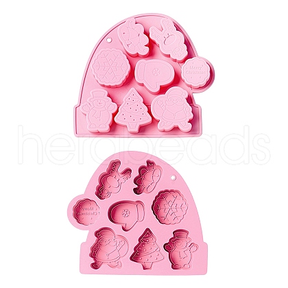 DIY Christmas Theme Food Grade Silicone Molds DIY-CJC0009-04-1
