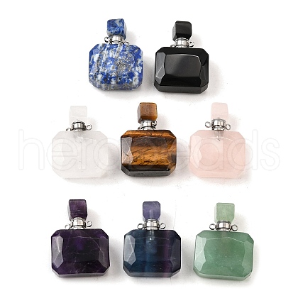 Gemstone Perfume Bottle Pendants G-L623-11P-1