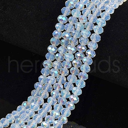 Electroplate Glass Beads Strands EGLA-A034-J10mm-L07-1