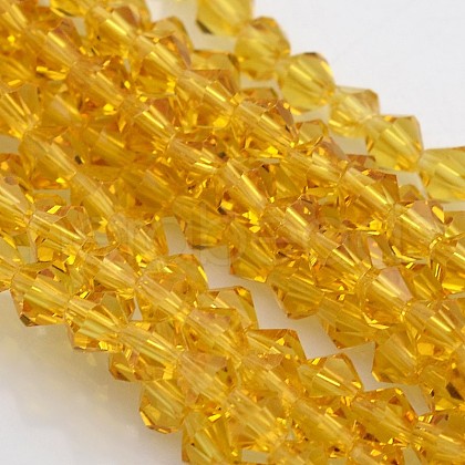 Bicone Glass Beads Strands X-EGLA-P016-4mm-07-1