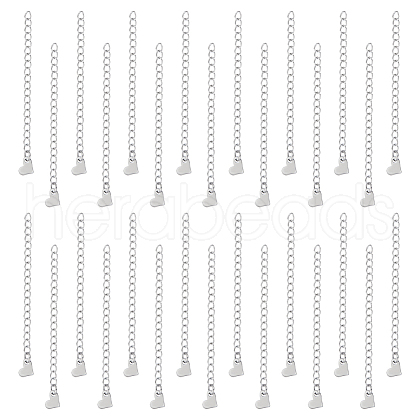 Unicraftale 30Pcs 304 Stainless Steel Curb Chain Extender STAS-UN0053-92-1