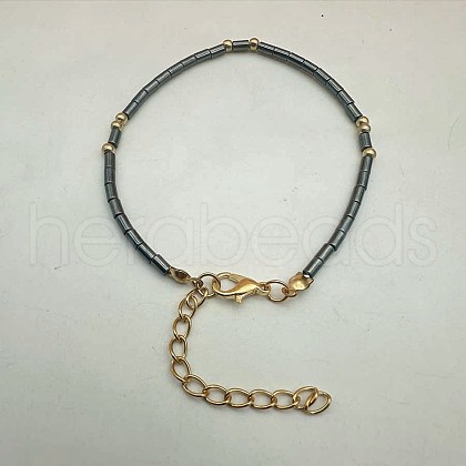 Elegant Synthetic Non-magnetic Hematite Bead Beaded Bracelets ZL0377-3-1