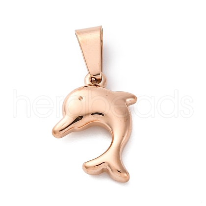 304 Stainless Steel Pendants STAS-U043-20RG-1