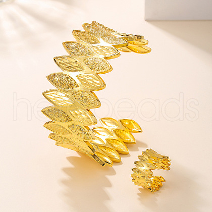 Horse Eye Alloy Cuff Bangles & Cuff Rings Sets FS-WGB8FC8-04-1