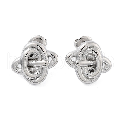 304 Stainless Steel Stud Earrings EJEW-P258-26P-1