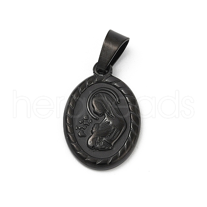 Ion Plating(IP) 201 Stainless Steel Pendants STAS-O111-05B-1