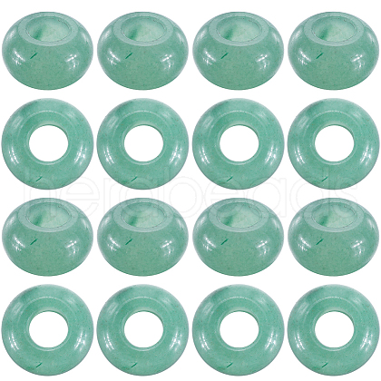 SUNNYCLUE 16Pcs Natural Green Aventurine European Beads G-SC0003-03B-1