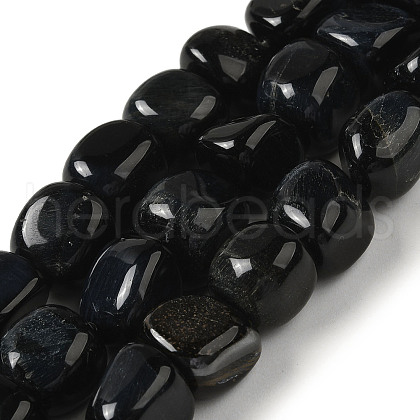 Natural Blue Tiger Eye(Dyed & Heated) Beads Strands G-B078-D07-02-1