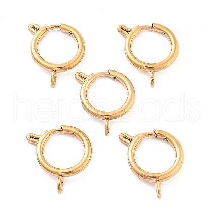 Ion Plating(IP) 304 Stainless Steel Spring Ring Clasps STAS-E104-09D-1