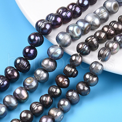 Natural Cultured Freshwater Pearl Beads Strands PEAR-N013-08D-1