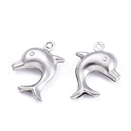 Tarnish Resistant Dolphin 304 Stainless Steel Pendants X-STAS-I045-29-1