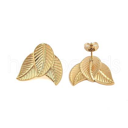 Ion Plating(IP) 304 Stainless Steel Earrings STAS-S125-06G-1