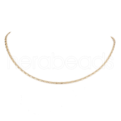 Brass Twisted Link Chain Necklaces NJEW-JN04866-1