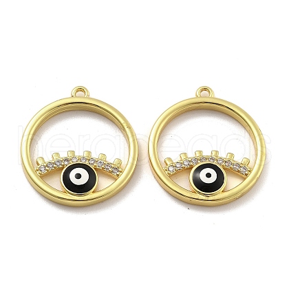 Brass Micro Pave Cubic Zirconia Pendants KK-U060-07G-01-1