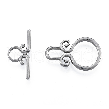 304 Stainless Steel Toggle Clasps STAS-N092-182-1