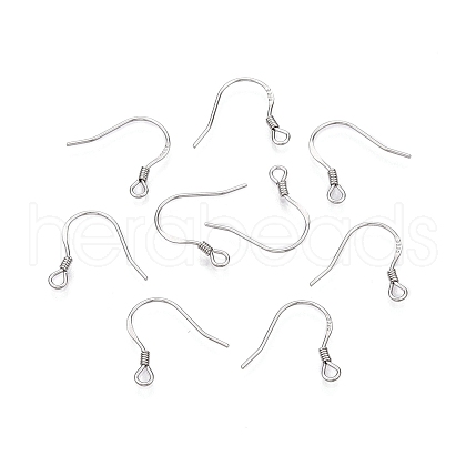 Anti-Tarnish Rhodium Plated 925 Sterling Silver Earring Hooks STER-N016-32P-1
