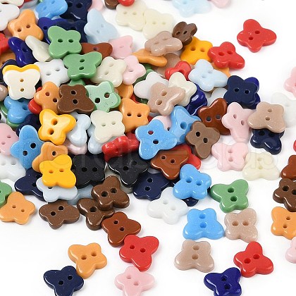 2-Hole Glass Buttons PORC-R010-09-1