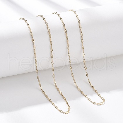 2MM 304 Stainless Steel Textured Dapped Chain Necklaces NJEW-T016-14G-1