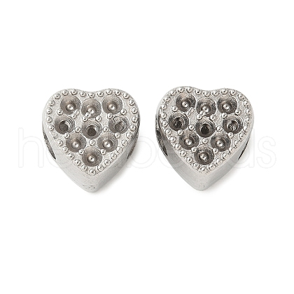 304 Stainless Steel European Bead Rhinestone Settings STAS-D307-01A-P-1