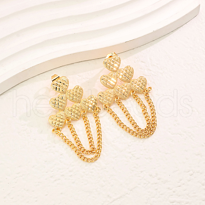 Elegant Brass Tassel Stud Earrings IJ0828-4-1
