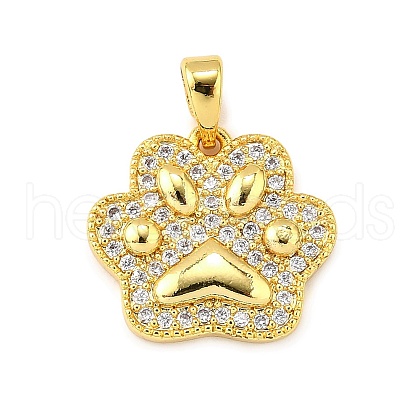 Brass Micro Pave Cubic Zirconia Pendants KK-R227-03G-1