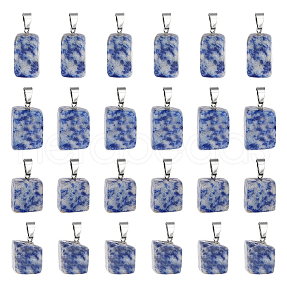 Unicraftale 24Pcs Natural Blue Spot Jasper Pendants G-UN0001-16A-1