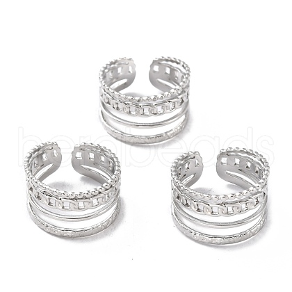 Tarnish Resistant 304 Stainless Steel Finger Rings RJEW-L102-03P-1