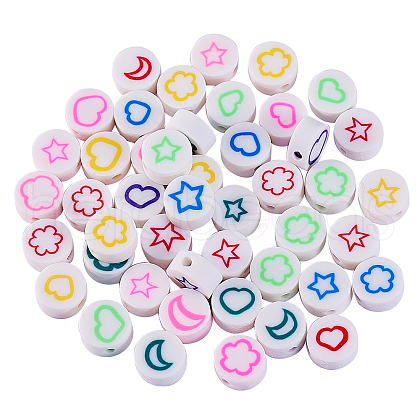 100Pcs Handmade Polymer Clay Beads CLAY-CJ0001-54-1