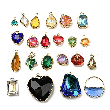 Glass Rhinestone Pendants GLAA-XCP0001-18-1