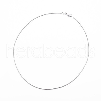 Brass Herringbone Chain Round Snake Chain Necklaces X-NJEW-Q285-01-1