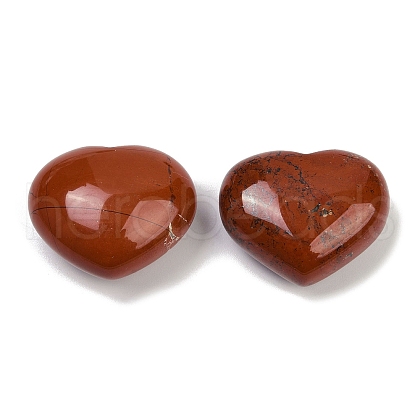 Mother's Day Gifts Heart Natural Red Jasper Palm Stones G-C186-02F-1